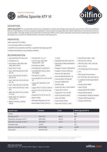 Oilfino Sponte ATF VI