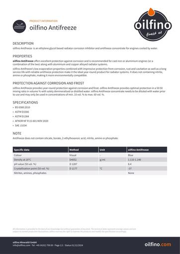 Oilfino Antifreeze EN 2