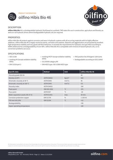 Oilfino Hibis Bio 46