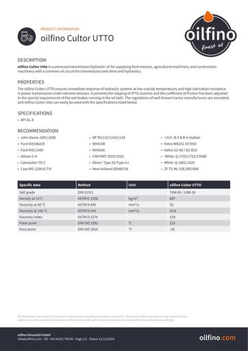 Oilfino Cultor UTTO 2