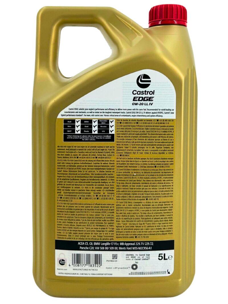 Castrol Edge 0W-20 LL IV - 5L – Image 2